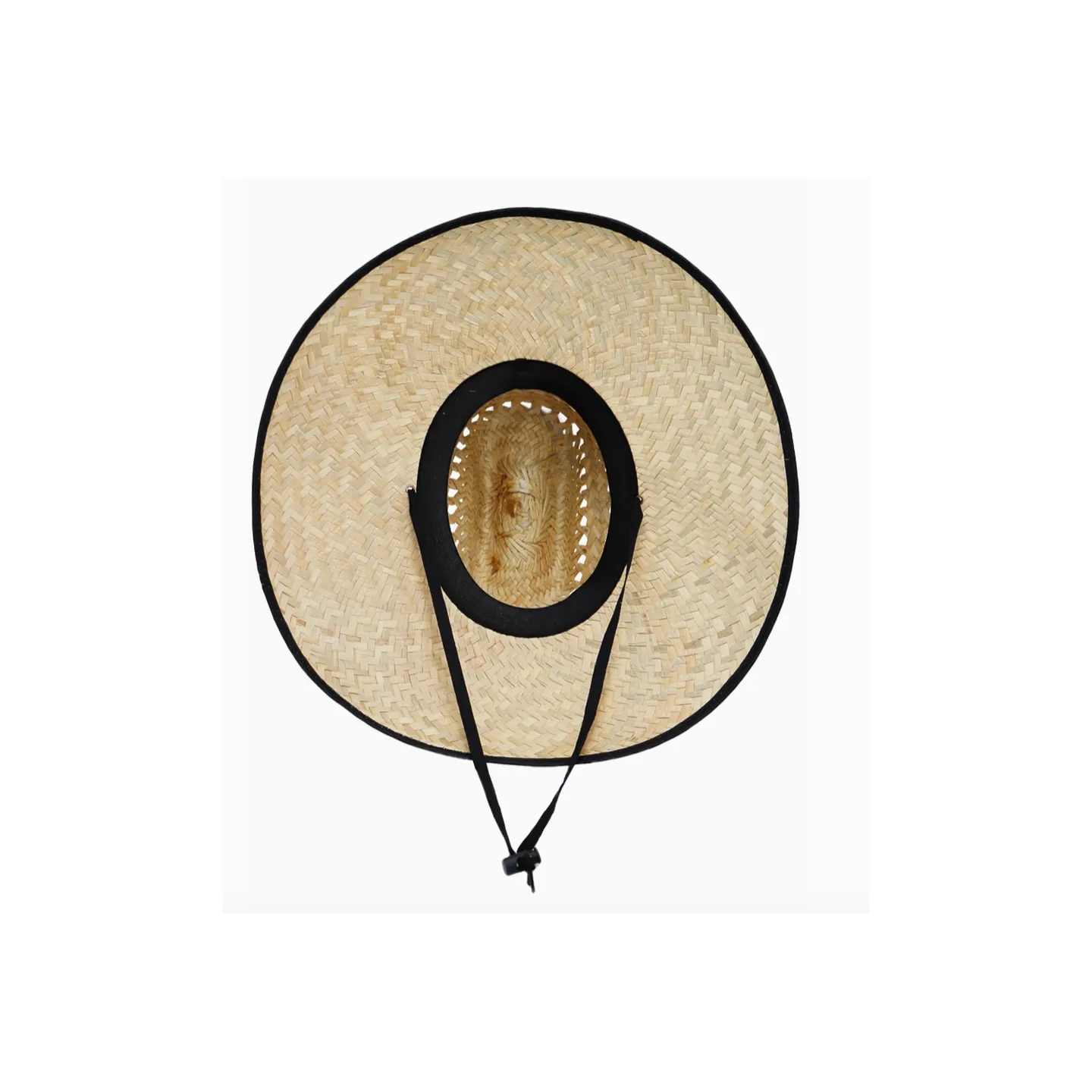 Rooster Cock lifeguard hat in natural straw with wide dome-shaped brim
