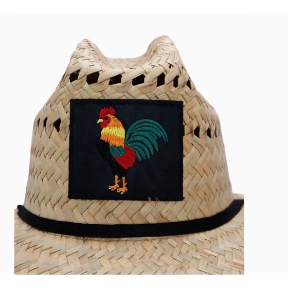 Chapeau de sauveteur Rooster Coq en paille naturelle à large bord en forme de dôme Chapeau de sauveteur Rooster Coq en paille naturelle à large bord en forme de dôme