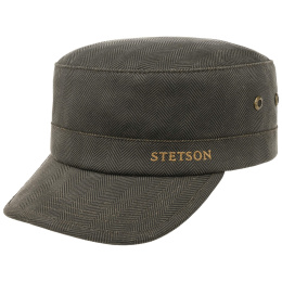Stetson Khaki Cotton Herringbone Army Cap