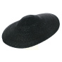 Grande capeline paille noir