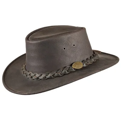 Brown Leather Bushman Hat - Scippis Reference: 20503| Traclet Hat Shop