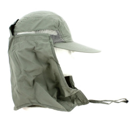 Trek cap with integrated neck cover - coolmax