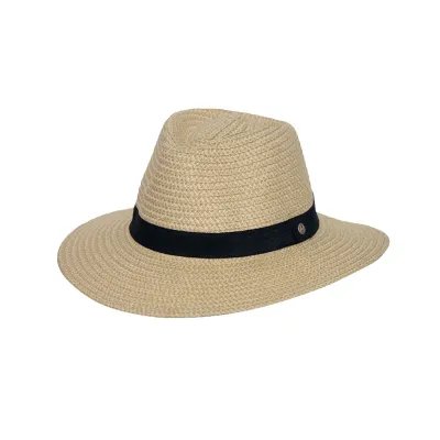 Beige braided fedora hat UPF 50+ - house of ord - ref 20506