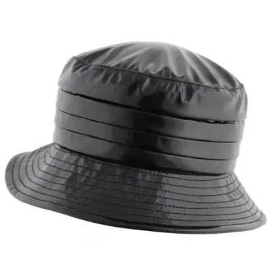 Black Alizia Rain Bucket Hat - Flechet Reference: 20508| Traclet Hat Shop