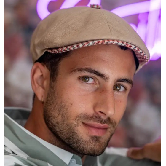 Quimper Flat Cap linen UPF 40+ - Flechet