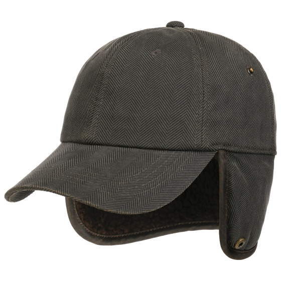 Baseball Cap Herringbone with Ear Flaps - Stetson