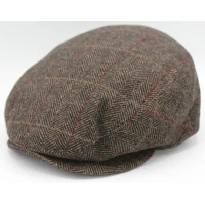 Brown Wool Piero Flat Cap - Traclet Reference: 20532 Traclet hat shop