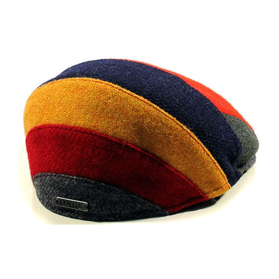 Velvo Patchwork Multicolor Wool Flat Cap - Traclet