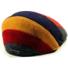 Velvo Patchwork Multicolor Wool Flat Cap - Traclet