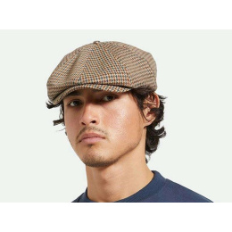 Brixton Brood Newsboy Plaid Cap - Sand
