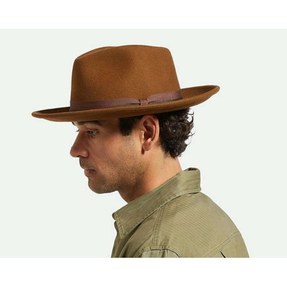 Brown Felt Dayton Traveler Hat - Brixton