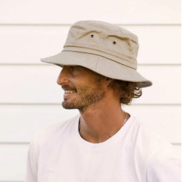 Beige Cotton Bucket Hat UPF 50+ - Conner Hats