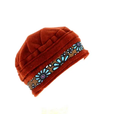 Brick wax polar beanie made in France - Traclet