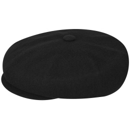 Black Wool Hawker Beret Cap - Kangol