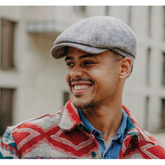 Portland Tweed Wool Beige Cap - Gottmann