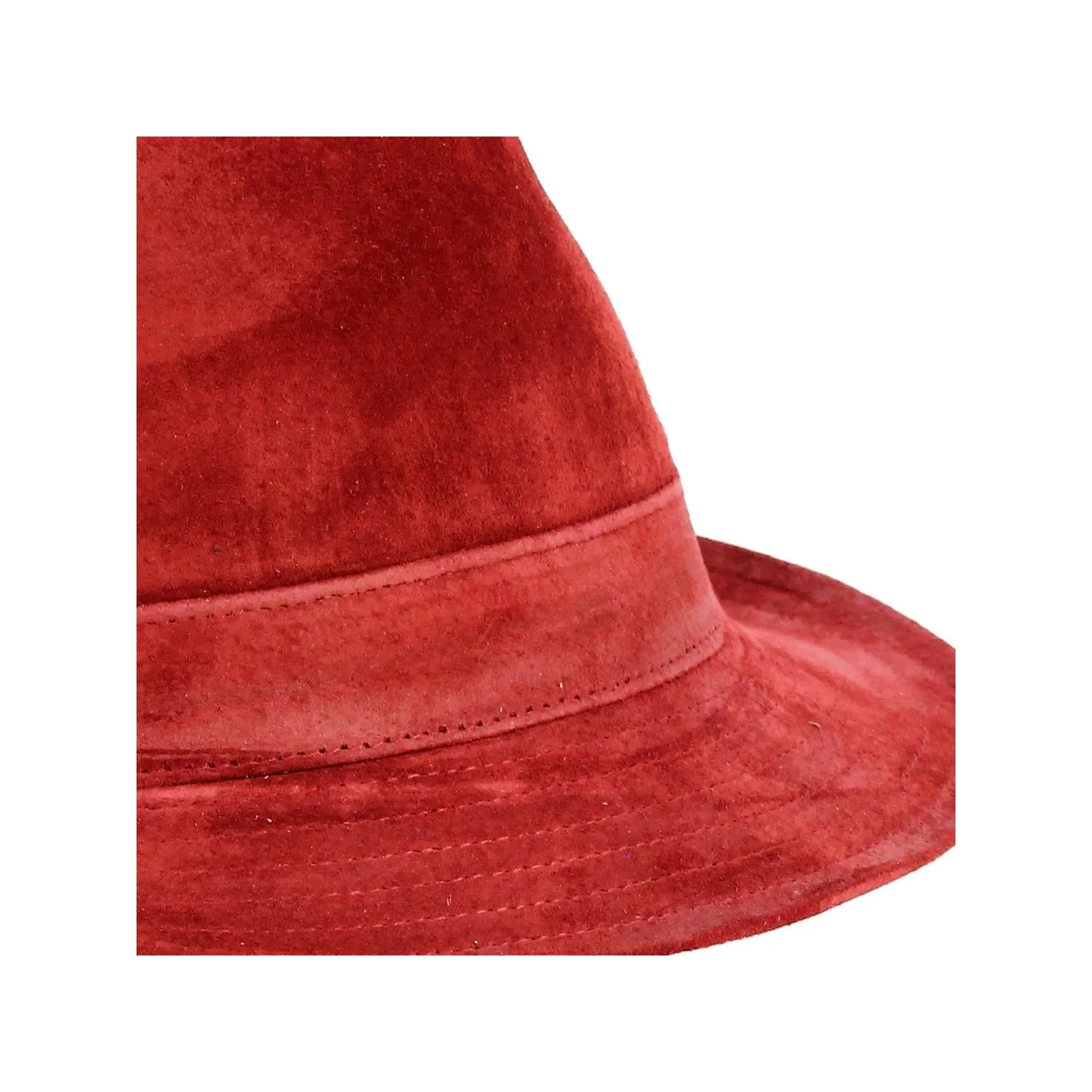 Red leather trilby hat Reference: 1590 | Traclet Hat Shop