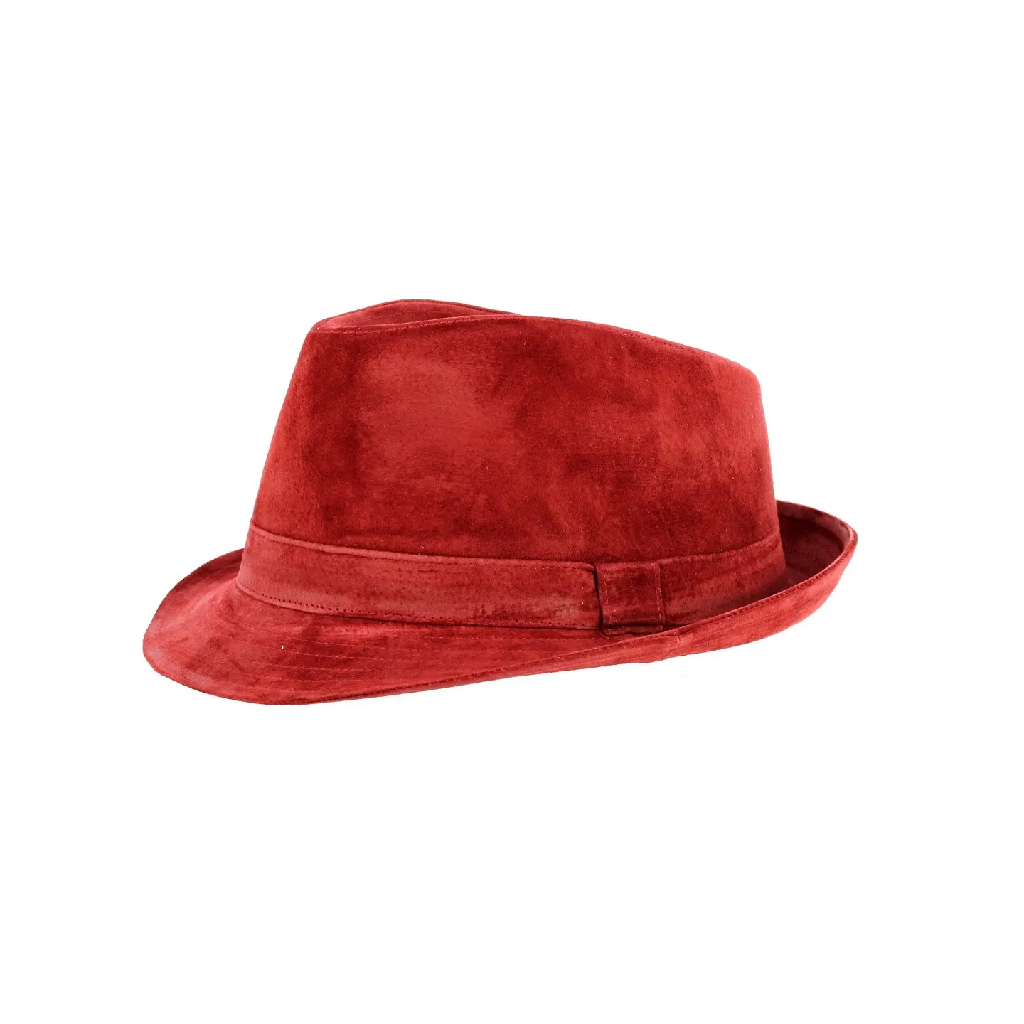 Red leather trilby hat Reference: 1590 | Traclet Hat Shop