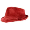 Chapeau trilby cuir rouge Reference : 1590 | Chapellerie Traclet