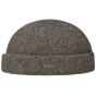 Beige & Brown Herringbone Wool Docker Hat - Stetson