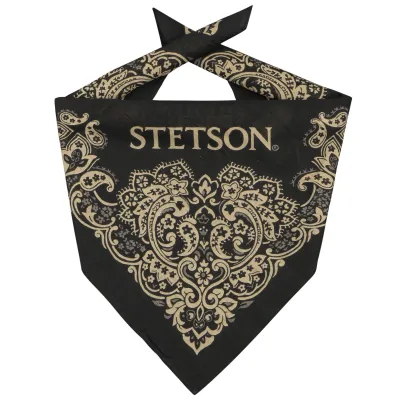 Bandana Fantaisie Coton Noir - Stetson