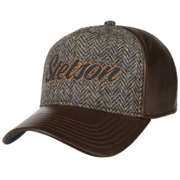 Lamb Nappa Harris Tweed Cap - Stetson