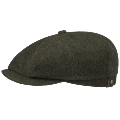 Olive Wool Hatteras Cap - Stetson Reference: 20599| Traclet Hat Shop