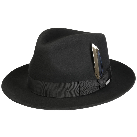 Chapeau Fedora Lincoln Laine & Cachemire  Noir - Stetson