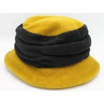Chapeau Tavira Polaire Femme  Noir & Moutarde, - Traclet