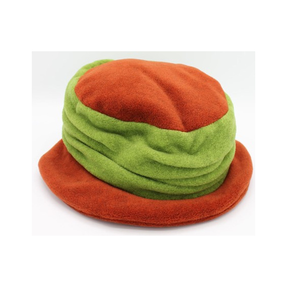 Tavira Polar Fleece Hat for Women Orange & Green - Traclet