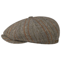 Stetson Fresno Herringbone Virgin Wool Hatteras Cap
