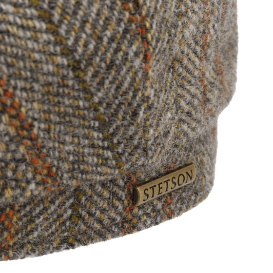 Stetson Fresno Herringbone Virgin Wool Hatteras Cap