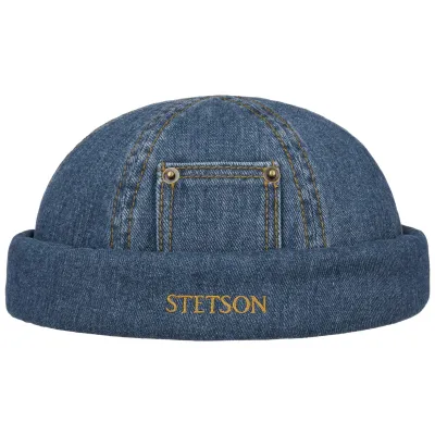 Stetson Tulsa Denim Cotton Docker Beanie ref 20619 traclet hat shop