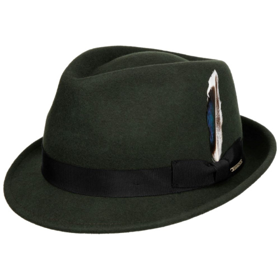 Stetson Champlin Olive Felt Trilby Hat