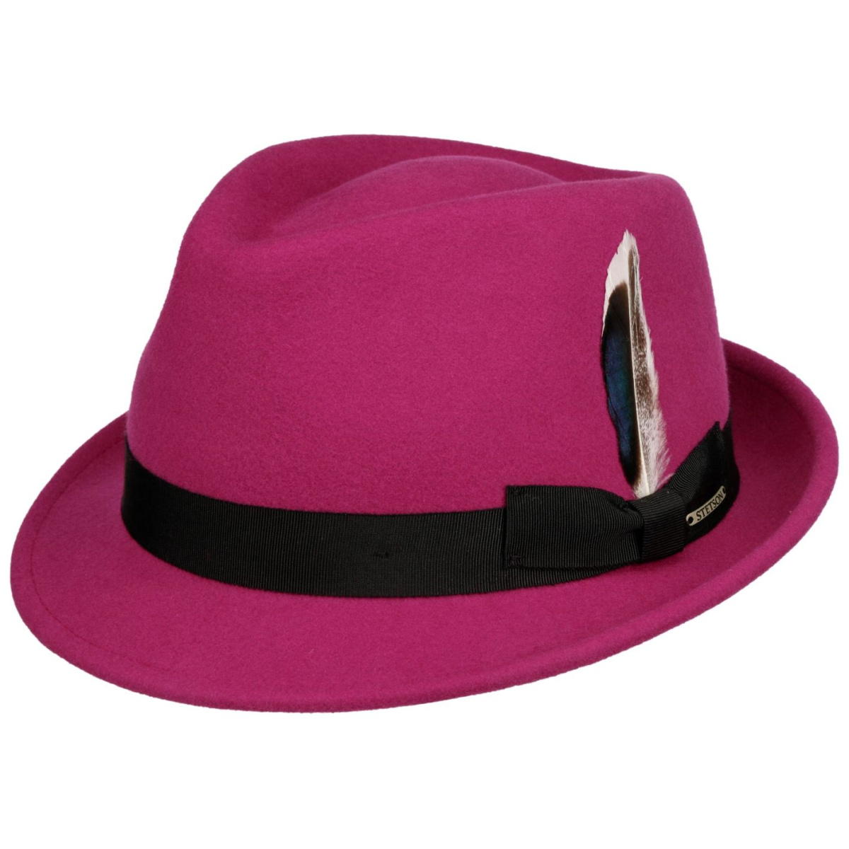 Stetson Champlin Trilby Hat Fuchsia Felt Reference: 20629| Traclet Hatters