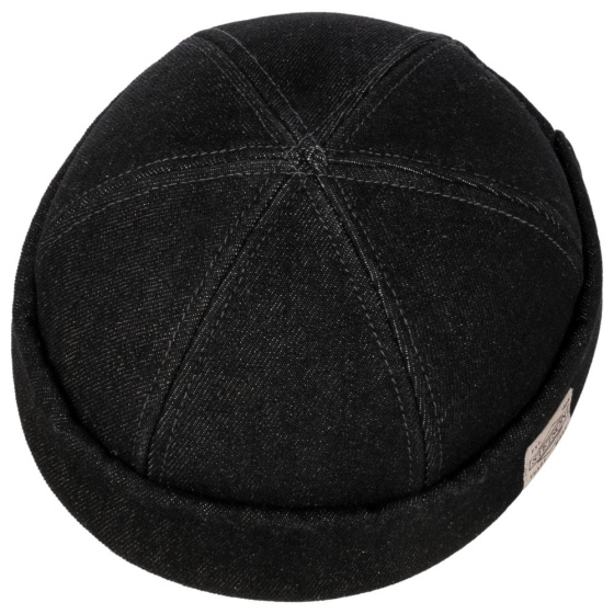 Bonnet Docker Peyron Denim Noir - Stetson Bonnet Docker Peyron Denim Noir - Stetson