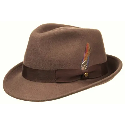 Chapeau Trilby Elkader Feutre Laine Beige - Stetson