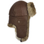 Brown Leather Fairbanks Trapper Hat - Mad Bomber
