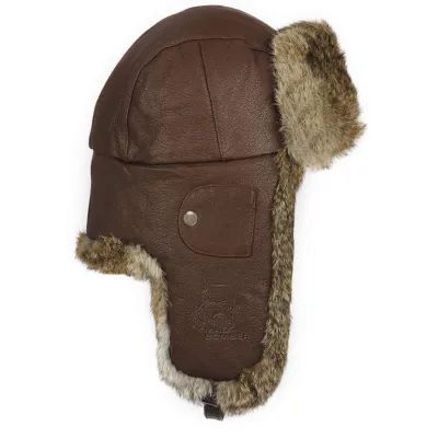Brown Leather Fairbanks Trapper Hat - Mad Bomber Reference: 20649| Traclet Hatters
