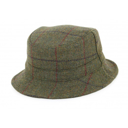 Keaton Checkered Khaki Wool Bucket Hat - City Sport