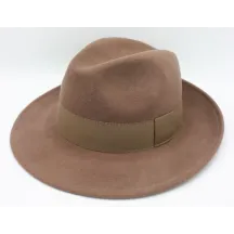 Chapeau Fédora San Salvo Feutre Laine Beige - Traclet