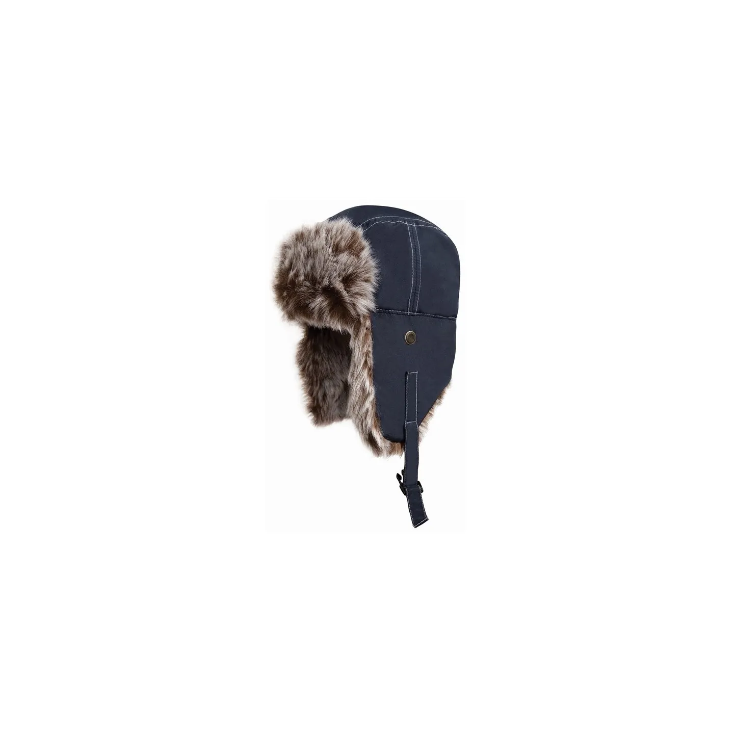 Chapka Sherpa Fausse Fourrure Marine - Traclet Reference : 12311 | Chapellerie Traclet