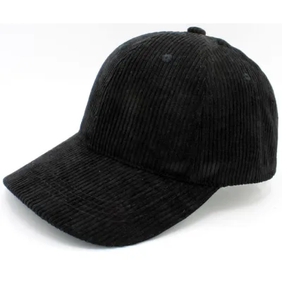 Casquette Baseball Velours côtelé Noire - Traclet