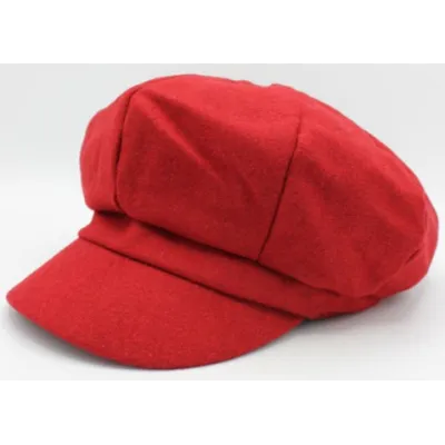 Red Wool Newsboy Cap Tania - Traclet  Reference: 20682| Traclet Hatmakers