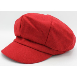 Tania Red Wool Newsboy Cap - Traclet