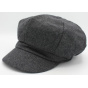 Tania Newsboy Cap in Anthracite wool - Traclet