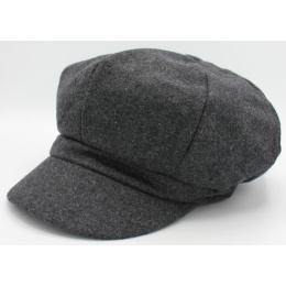 Tania Newsboy Cap in Anthracite wool - Traclet