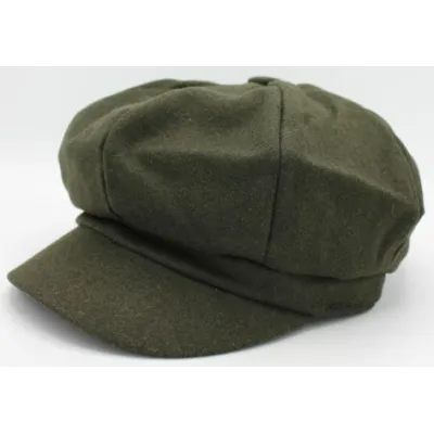 Casquette Gavroche Tania laine Olive - Traclet