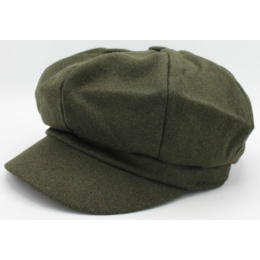 Tania Wool Olive Newsboy Cap - Traclet