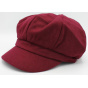 Tania Wool Newsboy Cap Burgundy - Traclet