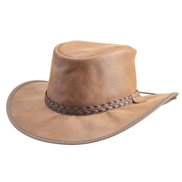 Copper Leather Traveller Crusher Bomber Hat - American Hat Makers